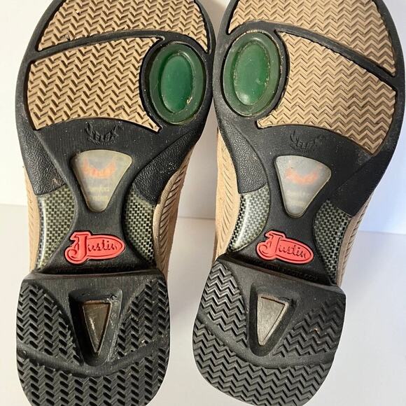 JUSTIN ankle boots, leather & suede slip on women’s size 5 1/2 - Picture 8 of 10